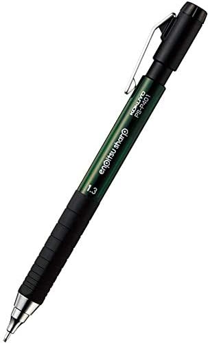 KOKUYO Mechanical Pencil Enpitsu Sharp TypeM Rubber Grip, 1.3mm Green, PS-P401G-1P, Set of 3
