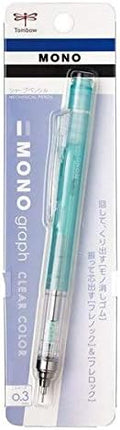 Tombow Mechanical Pencil MONO graph 0.3 Clear Color, 0.3mm, Clear Mint, DPA-139D, Set of 10