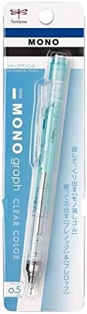 Tombow Mechanical Pencil MONO graph 0.5 Clear Color, 0.5mm, Clear Mint, DPA-138D, Set of 10