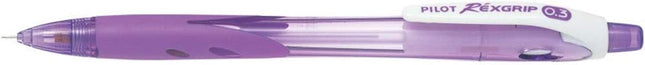 PILOT Mechanical Pencil RexGrip, 0.3mm, Clear Violet, HRG-10R3-CV
