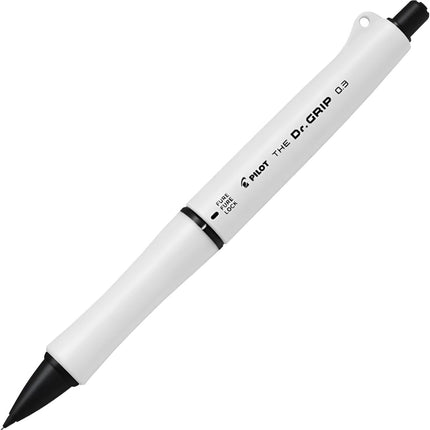 PILOT Mechanical Pencil THE Dr.GRIP BLACK ACCENT, 0.3mm, Matte White, HTDGB-13-MW