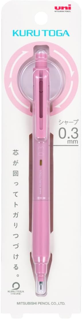 uni Mitsubishi Pencil Mechanical Pencil, Kuru Toga KS Model, 0.3mm, Coral Pink, M3-KS 1P, M3KS1P.66