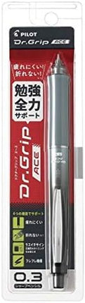 PILOT Mechanical Pencil Dr.Grip ACE, 0.3mm, Gradient Silver, HDGAC-80R3-GS, Set of 3
