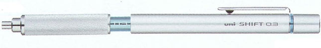 uni Mitsubishi Pencil Mechanical Pencil, SHIFT, 0.3mm, Silver, M3-1010, M31010.26