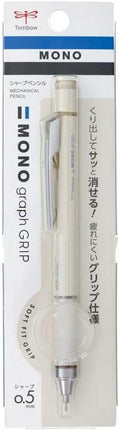 Tombow Mechanical Pencil MONO graph GRIP, 0.5mm, Greige, DPA-151C, Set of 5