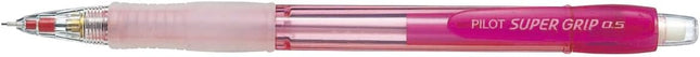 PILOT Mechanical Pencil Super Grip Knock, 0.5mm, Transparent Red, HGP100R10TR5, Set of 10