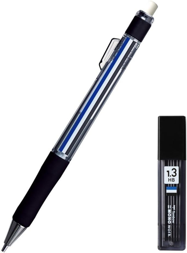 Tombow Mechanical Pencil MONO work + Lead Refill, 1.3mm, MONO Color, PCB-251