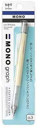 Tombow Mechanical Pencil MONO graph 0.3 Pastel Color, 0.3mm, Cream Yellow, DPA-137B, Set of 5