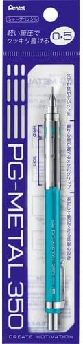 Pentel Mechanical Pencil PG-METAL350 0.5mm, Bright Blue, XPG315-S, Packed