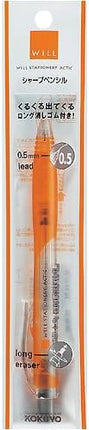 KOKUYO Mechanical Pencil WiLL STATIONERY ACTIC, 0.5mm Cerise Orange, F-WPS100YR-1P