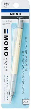 Tombow Mechanical Pencil MONO graph 0.3 Pastel Color, 0.3mm, Cream Yellow, DPA-137B Set of 10