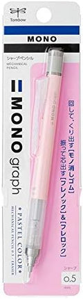 Tombow Mechanical Pencil MONO graph 0.5 Pastel Color, 0.5mm, Coral Pink, DPA-136D, Set of 10