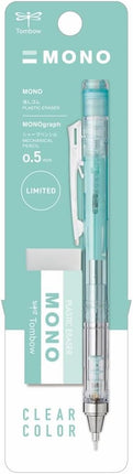 Tombow Mechanical Pencil MONO graph, 0.5mm, Clear Mint with MONO Eraser Set, PPA-241D