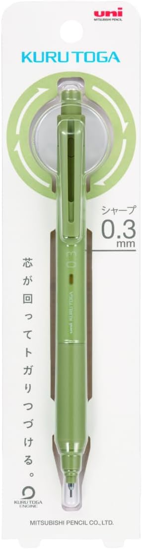 uni Mitsubishi Pencil Mechanical Pencil, Kuru Toga KS Model, 0.3mm, Herb Green, M3-KS 1P, M3KS1P.76