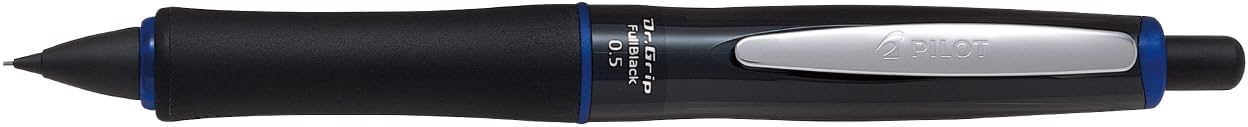 PILOT Mechanical Pencil Dr.Grip Full Black, 0.5mm, Blue, HDGFB-80R-L