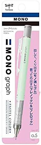 Tombow Mechanical Pencil MONO graph 0.5 Pastel Color, 0.5mm, Mint Green, DPA-136C, Set of 3