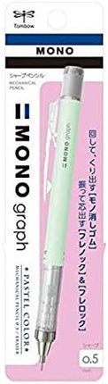 Tombow Mechanical Pencil MONO graph 0.5 Pastel Color, 0.5mm, Mint Green, DPA-136C, Set of 5
