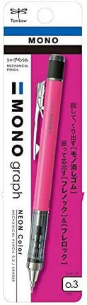 Tombow Mechanical Pencil MONO graph 0.3 Neon Color, 0.3mm, Neon Pink, DPA-135F