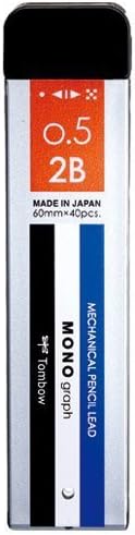 Tombow Mechanical Pencil Lead Refill MONO graph MG 0.5mm 2B, R5-MG2B01, Set of 10