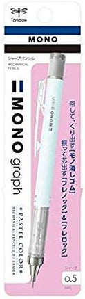 Tombow Mechanical Pencil MONO graph 0.5 Pastel Color, 0.5mm, Ice Blue, DPA-136A, Set of 5
