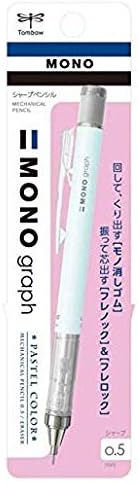 Tombow Mechanical Pencil MONO graph 0.5 Pastel Color, 0.5mm, Ice Blue, DPA-136A, Set of 5