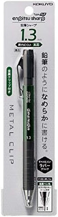 KOKUYO Mechanical Pencil Enpitsu Sharp TypeM Rubber Grip, 1.3mm Green, PS-P401G-1P, Set of 5