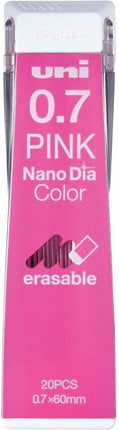 uni Mitsubishi Pencil Mechanical Pencil Lead Refill Nano Dia Color 0.7mm Pink, U07202NDC.13, Set of 2