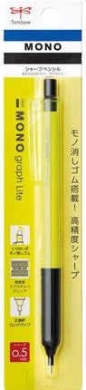 Tombow Mechanical Pencil MONO graph Lite 0.5, 0.5mm, Neon Yellow, DPA-122D, Set of 10