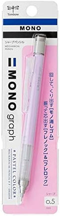 Tombow Mechanical Pencil MONO graph 0.5 Pastel Color, 0.5mm, Lavender, DPA-136F, Set of 10