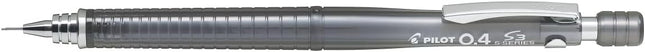 PILOT Mechanical Pencil S3, 0.4mm, Transparent Black, 10 Pieces, HPS300R10TB4