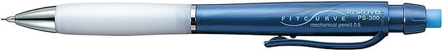 KOKUYO Mechanical Pencil FitCurve, 0.5mm Blue, PS-300B, Set of 10