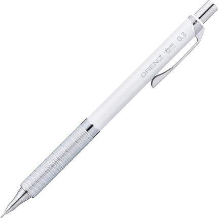 Pentel Mechanical Pencil Orenz Metal Grip, 0.3mm, White, XPP1003G2-RW