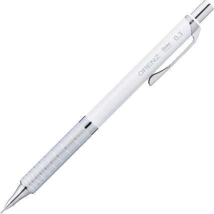 Pentel Mechanical Pencil Orenz Metal Grip, 0.3mm, White, XPP1003G2-RW
