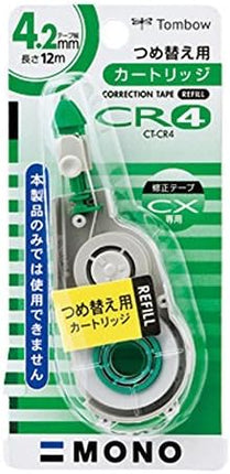 Tombow, Correction Tape, MONO CX Refill Cartridge, CR4, 4.2mm, CT-CR4 10 Pieces, CT-CR4-10P