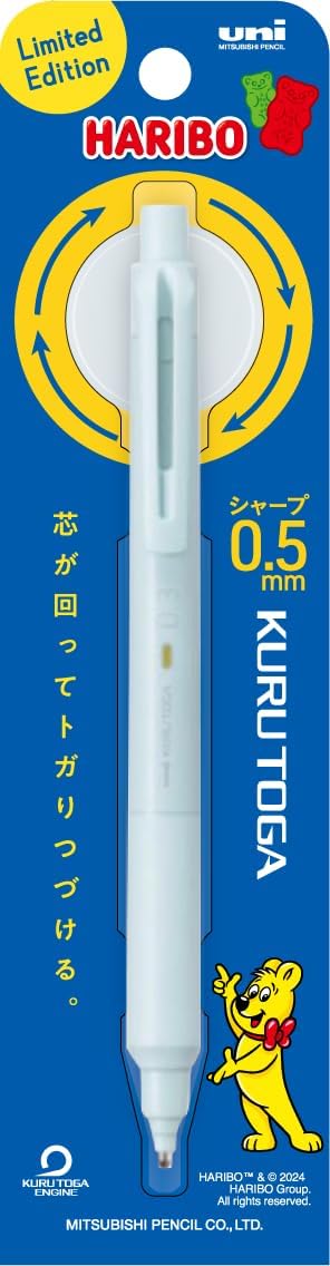 uni Mitsubishi Pencil Mechanical Pencil, HARIBO x uni, Kuru Toga KS Model, 0.5mm, Ice Blue, M5-KS 1P, M5KS1P32HRB