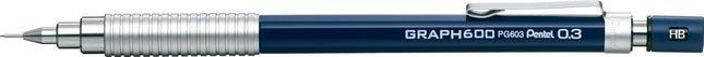 Pentel Mechanical Pencil Graph 600 0.3mm, Navy, PG603-C