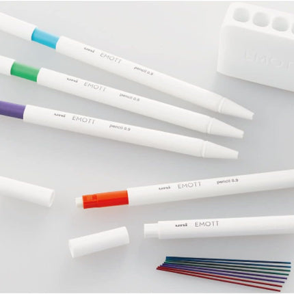 uni Mitsubishi Pencil Mechanical Pencil, EMOTT pencil, Color Lead Mechanical Pencil, 0.9mm, 4 Colors, No.2 Tropical Color, M9-EM 4CL, M9EM4CL.NO2