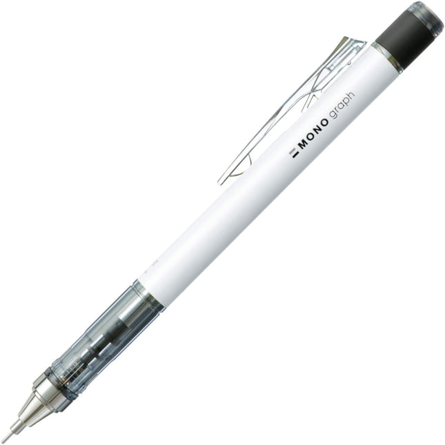 Tombow Mechanical Pencil MONO graph 0.5 Neon Color, 0.5mm, White, DPA-134A