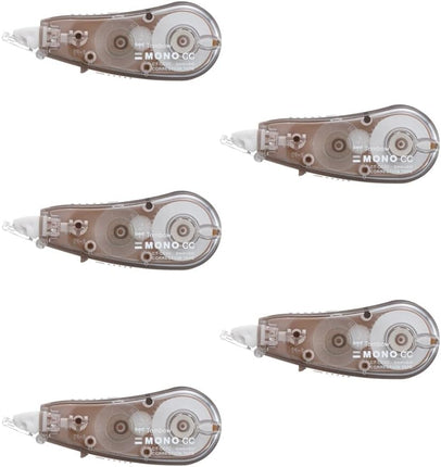 Tombow, Correction Tape, MONO CC, CC5, 5mm, Soft Beige, CT-CC5C52 5 Pieces, CT-CC5C52-5P