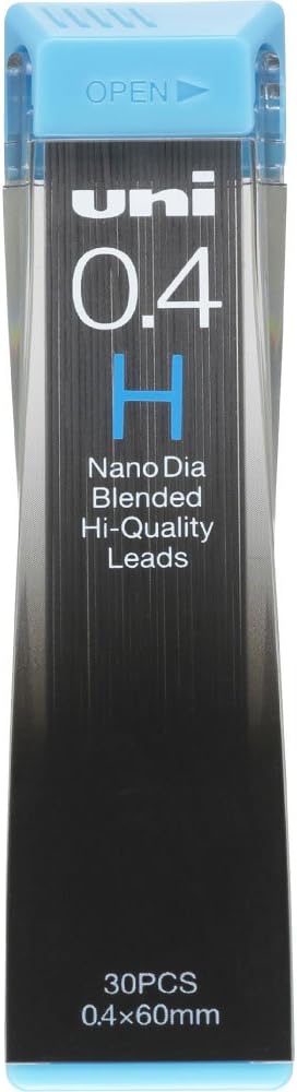 uni Mitsubishi Pencil Mechanical Pencil Lead Refill Nano Dia 0.4mm H, U04202NDH