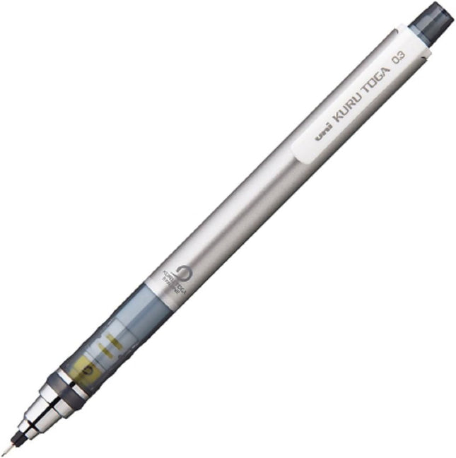 uni Mitsubishi Pencil Mechanical Pencil, Kuru Toga Standard Model, 0.3mm, Silver, M3-450 1P, M34501P.26