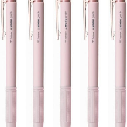 Tombow Mechanical Pencil MONO graph Lite 0.5, 0.5mm, Grayish Pink, 5 Pieces, DPA-122G-5P