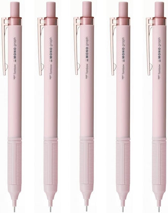 Tombow Mechanical Pencil MONO graph Lite 0.5, 0.5mm, Grayish Pink, 5 Pieces, DPA-122G-5P