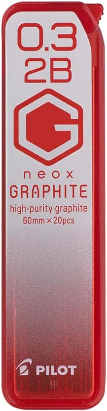 PILOT Mechanical Pencil Lead Refill neox GRAPHITE 0.3mm 2B, HRF3G-20-2B