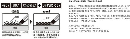 uni Mitsubishi Pencil Mechanical Pencil Lead Refill uni Smudge-Proof Lead 0.3mm HB, ULS0325HB, Set of 10