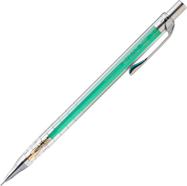 Pentel Mechanical Pencil Orenz Clear Body Limited 0.5mm, Clear Green, XPP505-TD