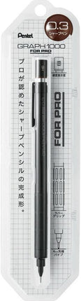 Pentel Mechanical Pencil Graph 1000 For Pro 0.3mm, XPG1003-1N, Packed, Set of 3