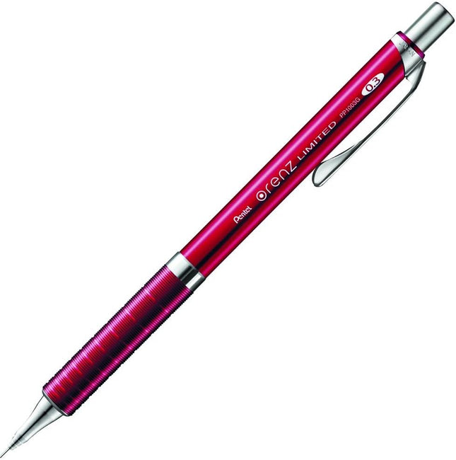 Pentel Mechanical Pencil Orenz Metal Grip 0.3mm, Limited Color, Red, XPP1003G-LB