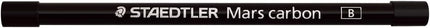 Staedtler Drawing Lead Refill Mars Carbon 2.0mm B, 200 E4-B