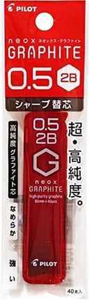 PILOT Mechanical Pencil Lead Refill neox GRAPHITE 0.5mm 2B, Packed, P-HRF5G202-B